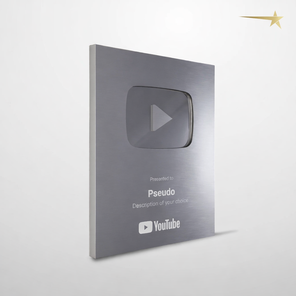 Trophée YouTube personnalisable