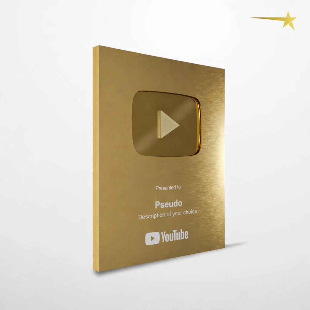 Trophée YouTube personnalisable